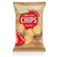 Чипсы кукурузно-рисовые Benlian со вкусом паприки без глютена, 50 г (kastd) в магазинах Ашан