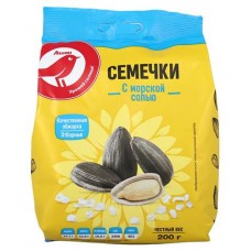 Семена подсолнечника АШАН Красная птица с морской солью, 200 г (kastd) в магазинах Ашан
