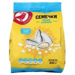 Семечки АШАН Красная птица белые соленые, 200 г (kastd)