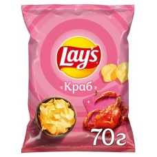 Чипсы картофельные Lay's краб, 70 г (kastd) в магазинах Ашан