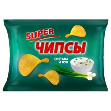 Чипсы картофельные Super чипсы сметана лук, 300 г (kastd) в магазинах Ашан