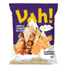 Чипсы из лаваша VAH со вкусом шашлыка, 80 г (kastd) в магазинах Ашан