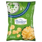 Чипсы Московский картофель со вкусом лука и сметаны, 225 г (kastd)