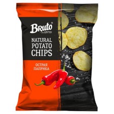 Чипсы картофельные Bruto Острая паприка, 120 г (kastd) в магазинах Ашан