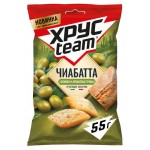 Сухарики Хрусteam Чиабатта Оливки с травами, 55 г (kastd)