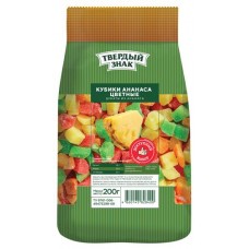 Цукаты из ананаса Твердый знак кубики цветные, 200 г (kastd) в магазинах Ашан
