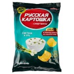 Чипсы Русская Картошка со вкусом сметаны и лука, 80 г (kastd)