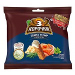 Сухарики ржаные 3 Корочки семга с сыром + соус Тартар, 60 г (kastd)