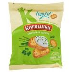 Сухарики пшеничные Кириешки Light со вкусом сметаны и зелени, 33 г (kastd)
