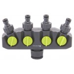 Разветвитель шланга Garden Star 4-х канальный, 19 мм/25 мм (kastd)