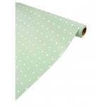 Пленка матовая Горошек мятная, 58 см х 10 м (kastd)