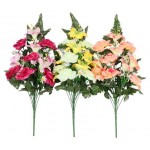 Ветка искусственная Лилии и розы, 60 см (kastd)