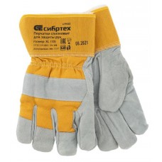 Перчатки спилковые Сибртех комбинированные усиленные утолщенные, XL (kastd) в магазинах Ашан