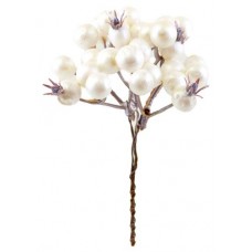 Набор веток Азалия Декор с ягодами на вставках L13см белый, 3 шт (kastd) в магазинах Ашан