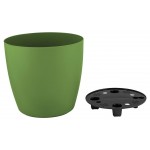 Горшок InGreen Vienna с дренажной вставкой оливковый 9 л, 25 см (kastd)