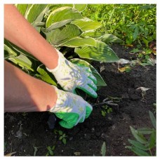 Перчатки садовые Garden Show Цветы из полиэcтера с латексным покрытием, размер 8 (kastd) в магазинах Ашан