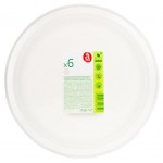 Тарелки одноразовые Actuel ECO компостируемые, 6 шт (kastd)