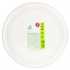 Тарелки одноразовые Actuel ECO компостируемые, 6 шт (kastd) в магазинах Ашан
