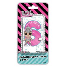 Свеча LOL для торта, цифра 6 (kastd) в магазинах Ашан