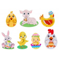 Магнит Домашняя кухня пасхальный объемный из фанеры, 1 шт (kastd) в магазинах Ашан