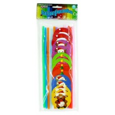 Набор одноразовых трубочек для коктейля Arte Nuevo Новый год, 12 шт (kastd) в магазинах Ашан