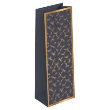 Пакет подарочный под бутылку Геометрия тиснен фольгой, 12х36 см (kastd) в магазинах Ашан