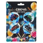 Набор свечей для торта Машинки, 4 шт (kastd)