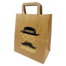 Пакет крафтовый с ручками, 24х29х14 см (kastd) в магазинах Ашан