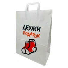Пакет крафтовый с ручками, 32х43,5х17 см (kastd) в магазинах Ашан