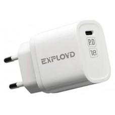 Сетевое зарядное устройство Exployd Rash EX-Z-1126 Type-C 3A PD 18W белое (kastd) в магазинах Ашан