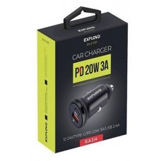 Автомобильное зарядное устройство Exployd Rash EX-Z-1137 USB 2.4A PD 20W (kastd) в магазинах Ашан