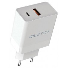 Сетевое зарядное устройство Qumo PD 20W 2USB Type-C QC 3.0 (kastd) в магазинах Ашан