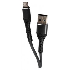 Дата-кабель mObility USB  microUSB, 3А, тканевая оплетка, черный (kastd) в магазинах Ашан