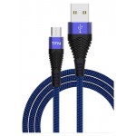 Кабель TFN USB Type-C 3А синий, 1 м (kastd)