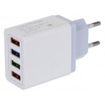 Сетевое зарядное устройство mObility NT-14 4xUSB 3A белое (kastd)