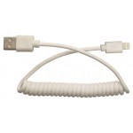 Кабель USB-Apple Lightning 8-pin Liberty Project Спираль белый, 1 м (kastd)