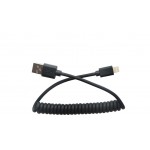Кабель USB-Apple Lightning 8-pin Liberty Project Спираль черный, 1 м (kastd)