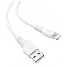 USB кабель Hoco X58 Lightning 8-pin белый, 1 м (kastd) в магазинах Ашан