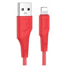 USB кабель Hoco X58 Lightning 8-pin красный, 1 м (kastd) в магазинах Ашан