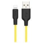 USB кабель Hoco X21 Lightning 8-pin желтый, 1 м (kastd)
