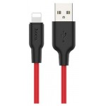 USB кабель Hoco X21 Lightning 8-pin красный, 1 м (kastd)