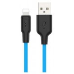 USB кабель Hoco X21 Lightning 8-pin синий, 1 м (kastd)
