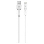 USB кабель Exployd 8 pin круглый цвет белый длина 1М 3A Flow (kastd)