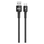 USB кабель Exployd microUSB круглый цвет чёрный длина 1М 2A Rash (kastd)