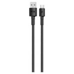 USB кабель Exployd microUSB круглый цвет чёрный длина 1М 3A Flow (kastd)