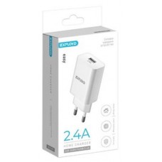 Сетевое зарядное устройство Exployd EX-Z-1419 2.4A белый (kastd) в магазинах Ашан