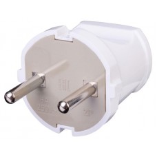 Вилка прямая duwi без заземления 6А 250В IP20 пластик белая в магазинах Ашан