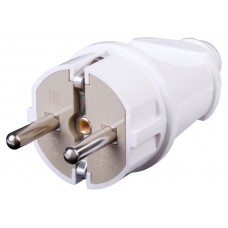 Вилка прямая duwi с заземлением 16А 250В IP20 ABS-пластик белая (kastd) в магазинах Ашан