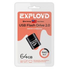 Флешка Exployd 640 64GB черная (kastd) в магазинах Ашан