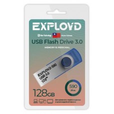 Флешка Exployd 590 128GB синяя (kastd) в магазинах Ашан